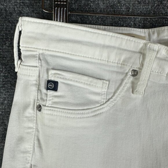 AG Adriano Goldschmied Jeans Womens 31 The Middi Mid Rise Leggings White Stretch - Picture 2 of 10